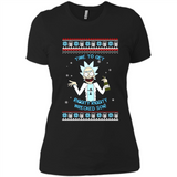 Rick and Morty Time to get Riggity Riggity Wrecked Son Christmas sweater - Ladies' Boyfriend T-Shirt