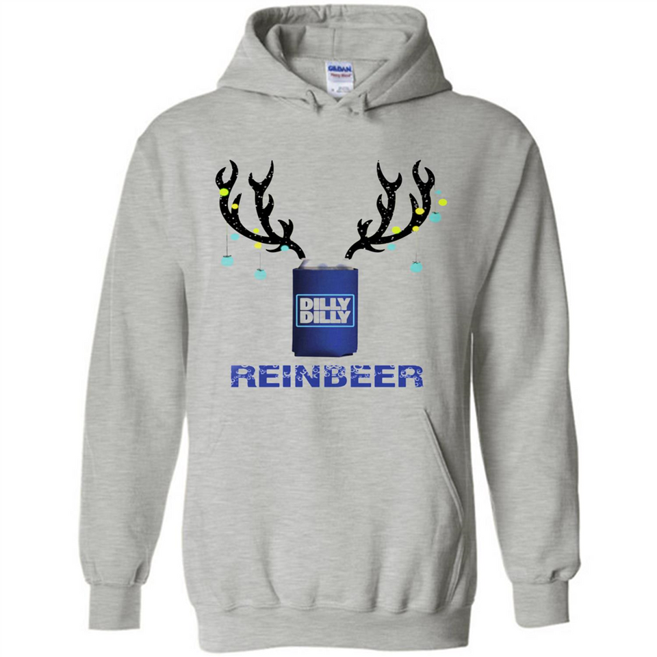 Dilly Dilly Reinbeer Funny Beer Reindeer Christmas Sporty - Hoodie