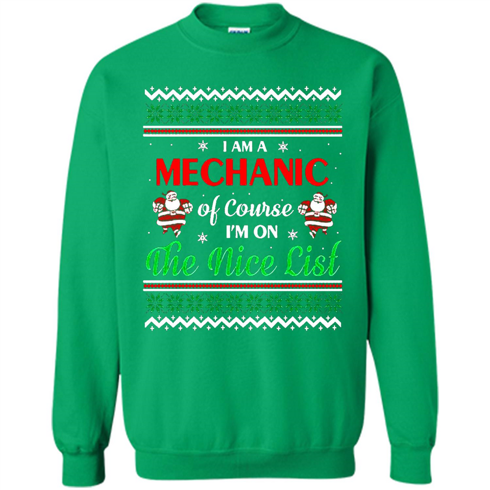Funny Ugly Christmas T-Shirt Gift for Mechanic - Sweatshirt
