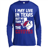 I May Live In Texas But My Team Is The Coyotes - Canvas Long Sleeve T-Shirt
