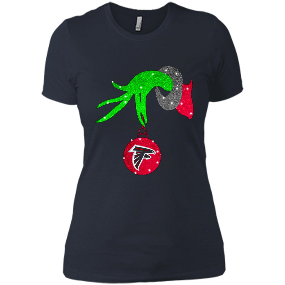 GRINCH HAND HOLDING ATLANTA FALCONS GLITTER CHRISTMAS PINGPONG