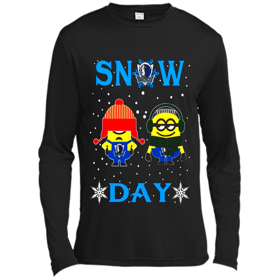 Snow Day Shirt For Dallas Mavericks Vs Minion Fans pingpong