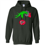 GRINCH HAND HOLDING ATLANTA FALCONS GLITTER CHRISTMAS PINGPONG