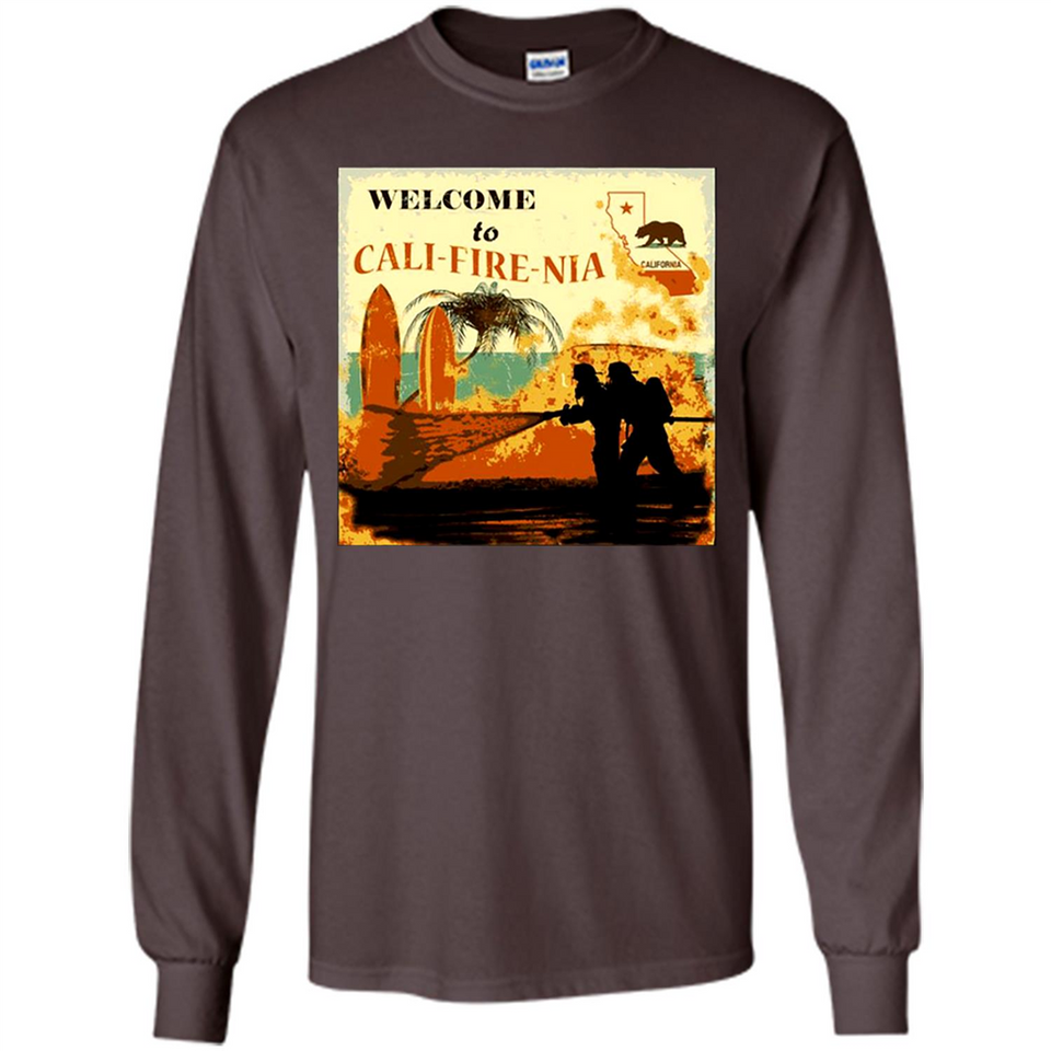 Paradise California Camp Fire Youth T-Shirt PINGPONG - Long Sleeve T-Shirt