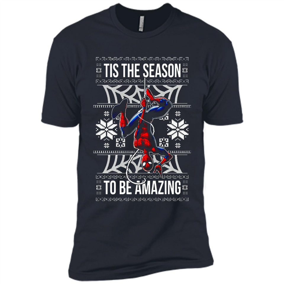Marvel Spider Man Tis The Season To Be Amazing Ugly Christmas Mug PINGPONG - Premium Short Sleeve T-Shirt