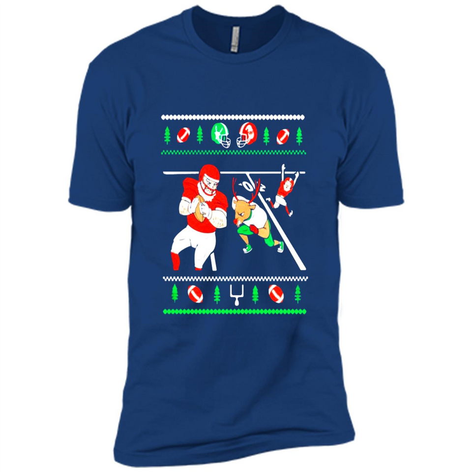 Santa vs Deer Football Ugly Christmas PINGPONG