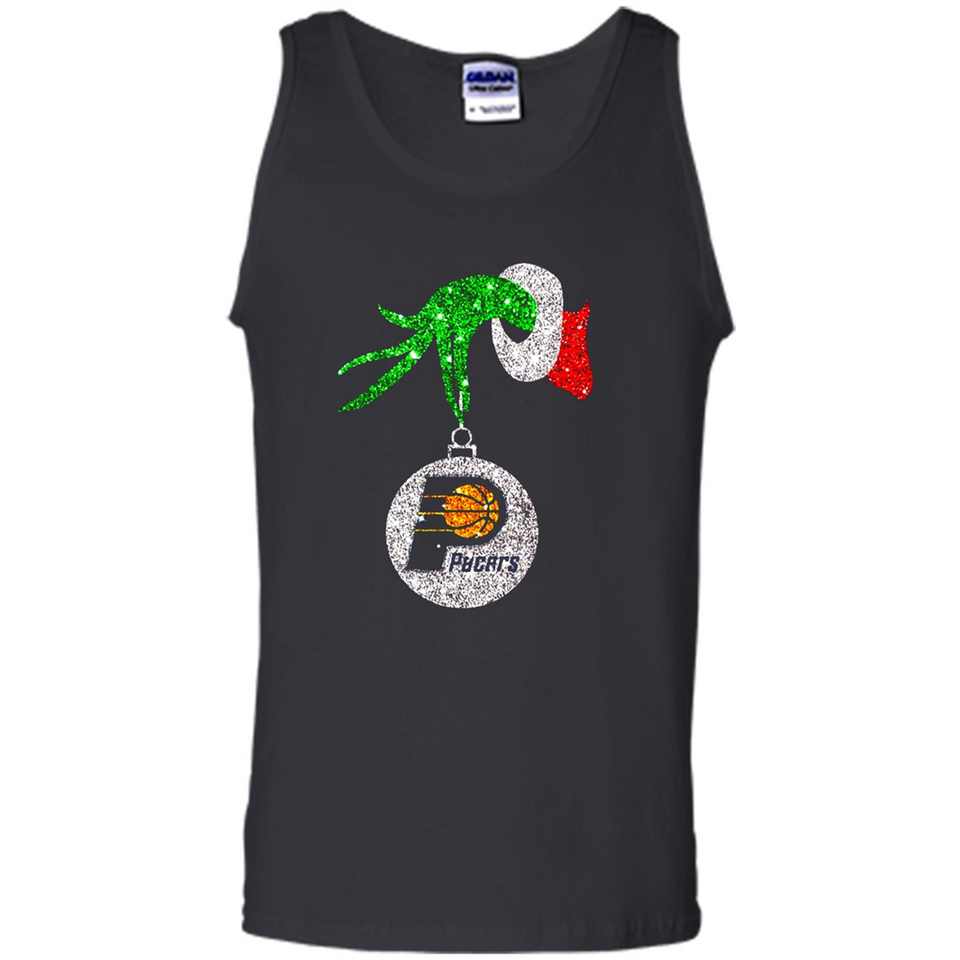 Amazing tee Indiana Pacers Glitter Grinch Monogram Ornament Christmas Gift - Tank Top