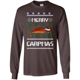 Santa Claus Carpmas Merry Carpmas Christmas Sweater PINGPONG - Long Sleeve T-Shirt