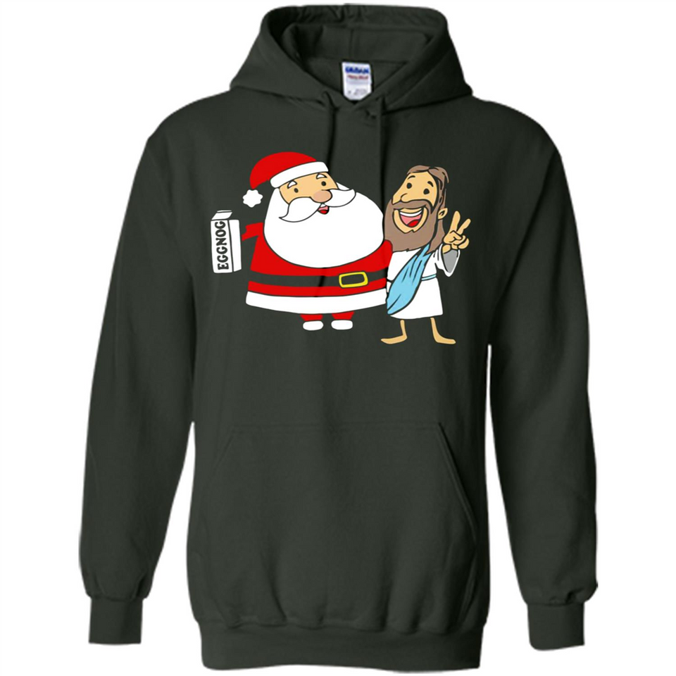 Eggnog Santa And Jesus Christmas