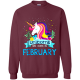 Unicorns are born in February Birthday Rainbow Gift Custom Ultra Cotton