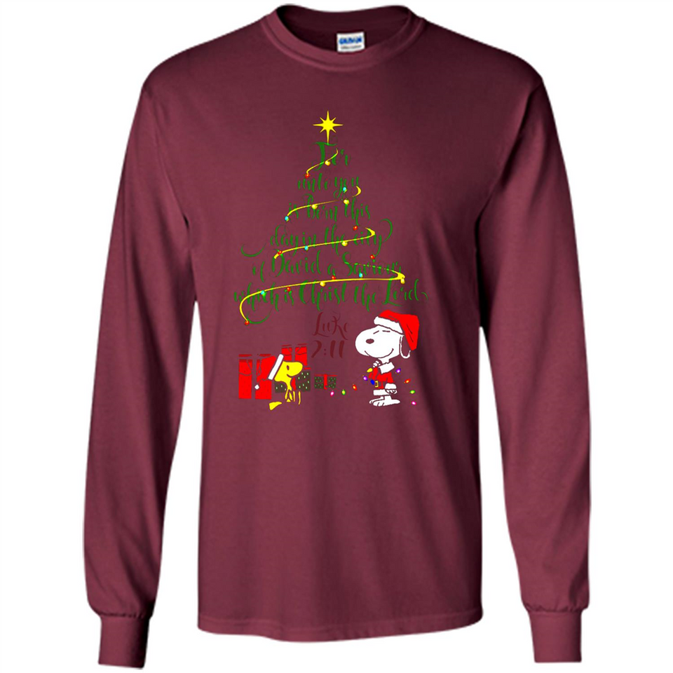 Snoopy Christmas Tree T-Shirt - Long Sleeve T-Shirt
