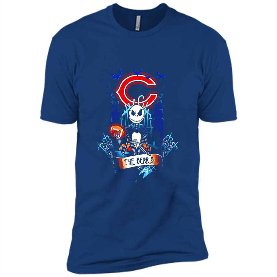 Chicago Bears Halloween The Nightmare Before Christmas - Premium Short Sleeve T-Shirt
