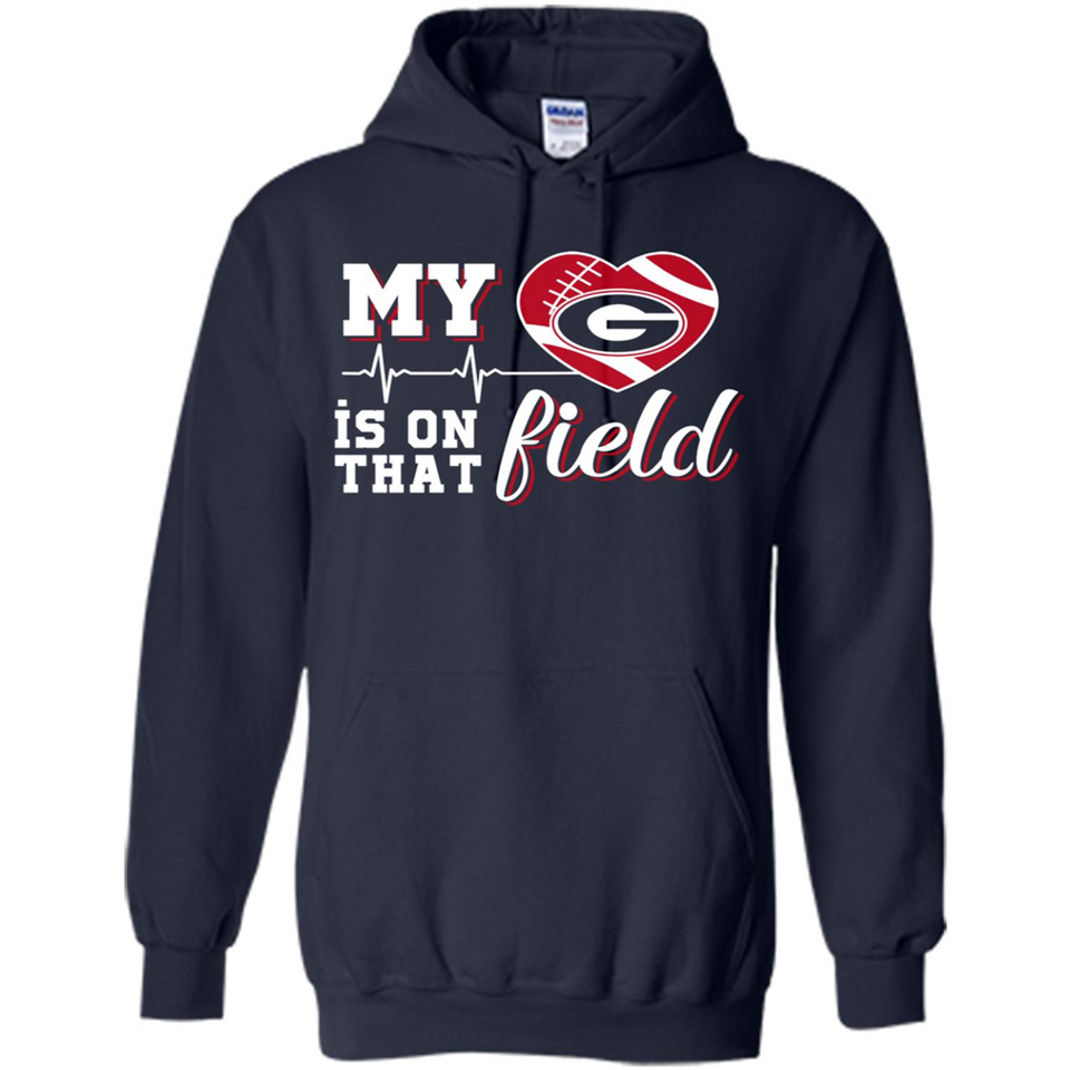 Georgia Bulldogs Football My Heart is on that Field - Hoodie