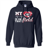 Georgia Bulldogs Football My Heart is on that Field - Hoodie