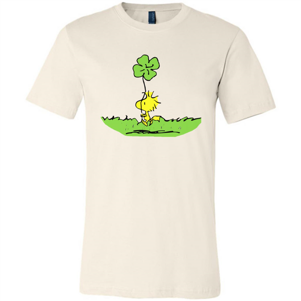 Snoopy Woodstock Shamrock - Canvas Unisex T-Shirt