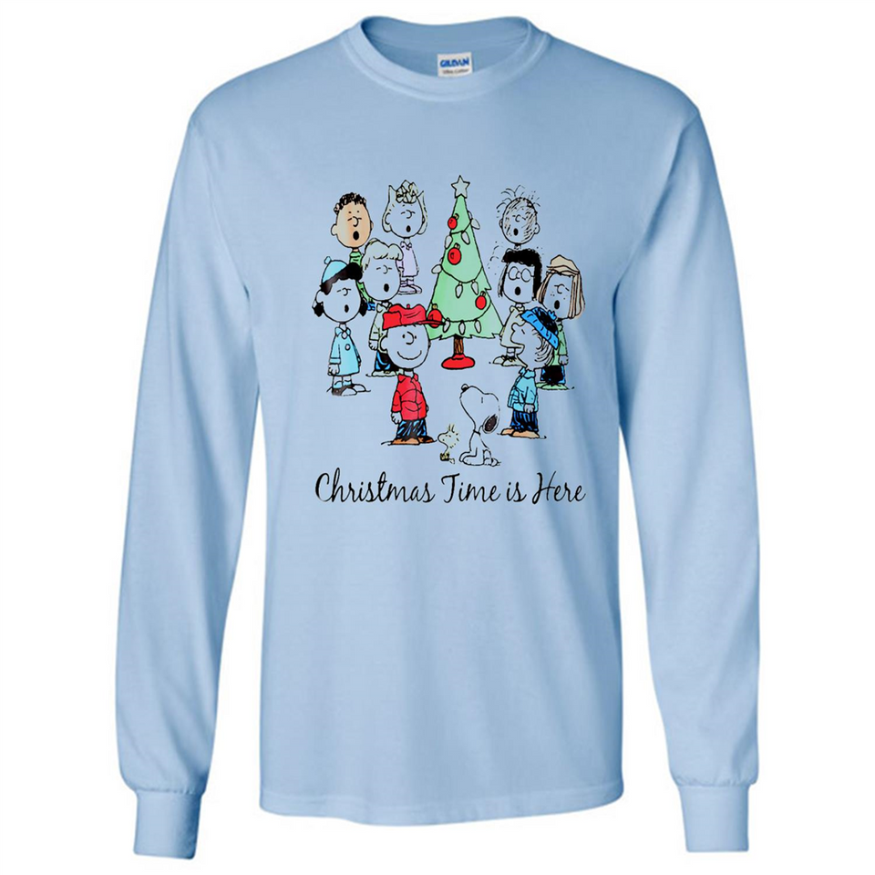 Snoopy Christmas Time Is Here Sporty T-Shirt - Long Sleeve T-Shirt