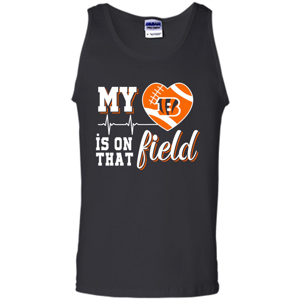 Cincinnati Bengals Football My Heart is on that Field - Tank Top