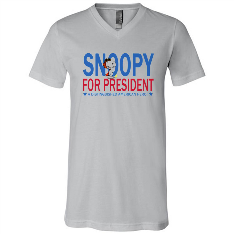 Snoopy for President - Canvas Unisex V-Neck