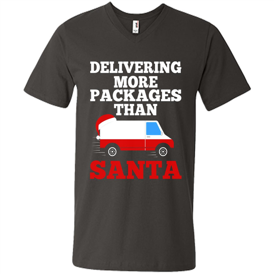 Delivering More Packages Than Santa Shirt - Postal Gift - Men's V-Neck