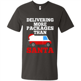 Delivering More Packages Than Santa Shirt - Postal Gift - Men's V-Neck