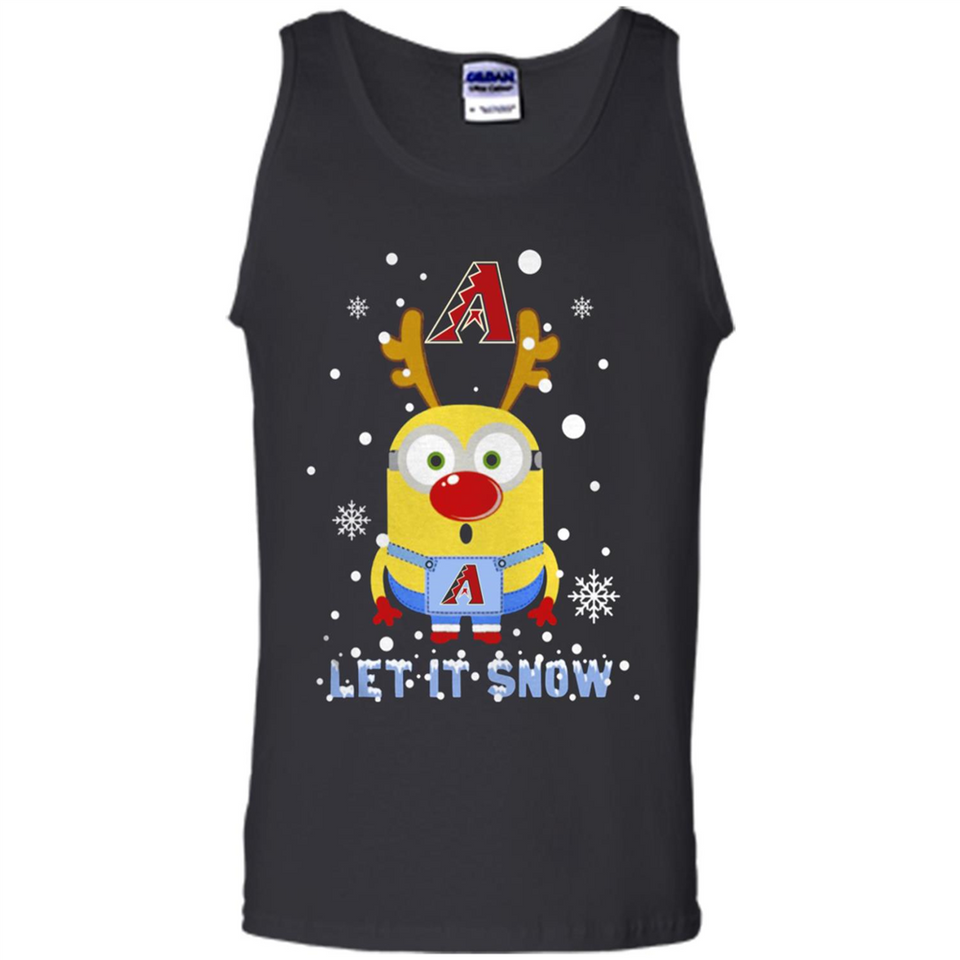 Minion Arizona Diamondbacks Ugly Christmas Sweater Let it Snow - Tank Top