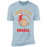 Thanksgiving Gobble Wobble Turkey - Premium Short Sleeve T-Shirt
