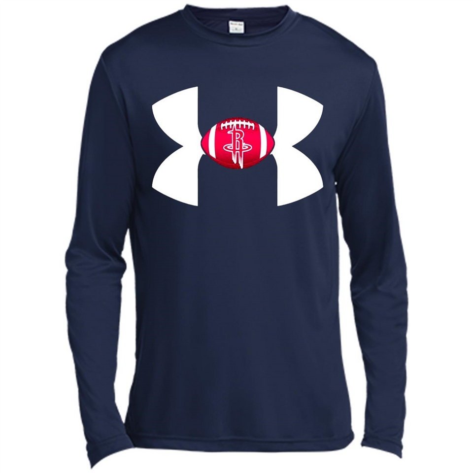 Houston Rockets Under Armour Logo - Canvas Long Sleeve T-Shirt