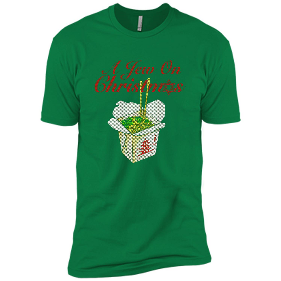 Christmas Ugly Sweater A Jew On Christmas - Premium Short Sleeve T-Shirt