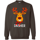 Dasher Reindeer Santa Claus Funny Xmas Holiday T-Shirt - Sweatshirt