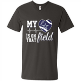 Dallas Cowboys Football My Heart is on that Field - Men's V-Neck