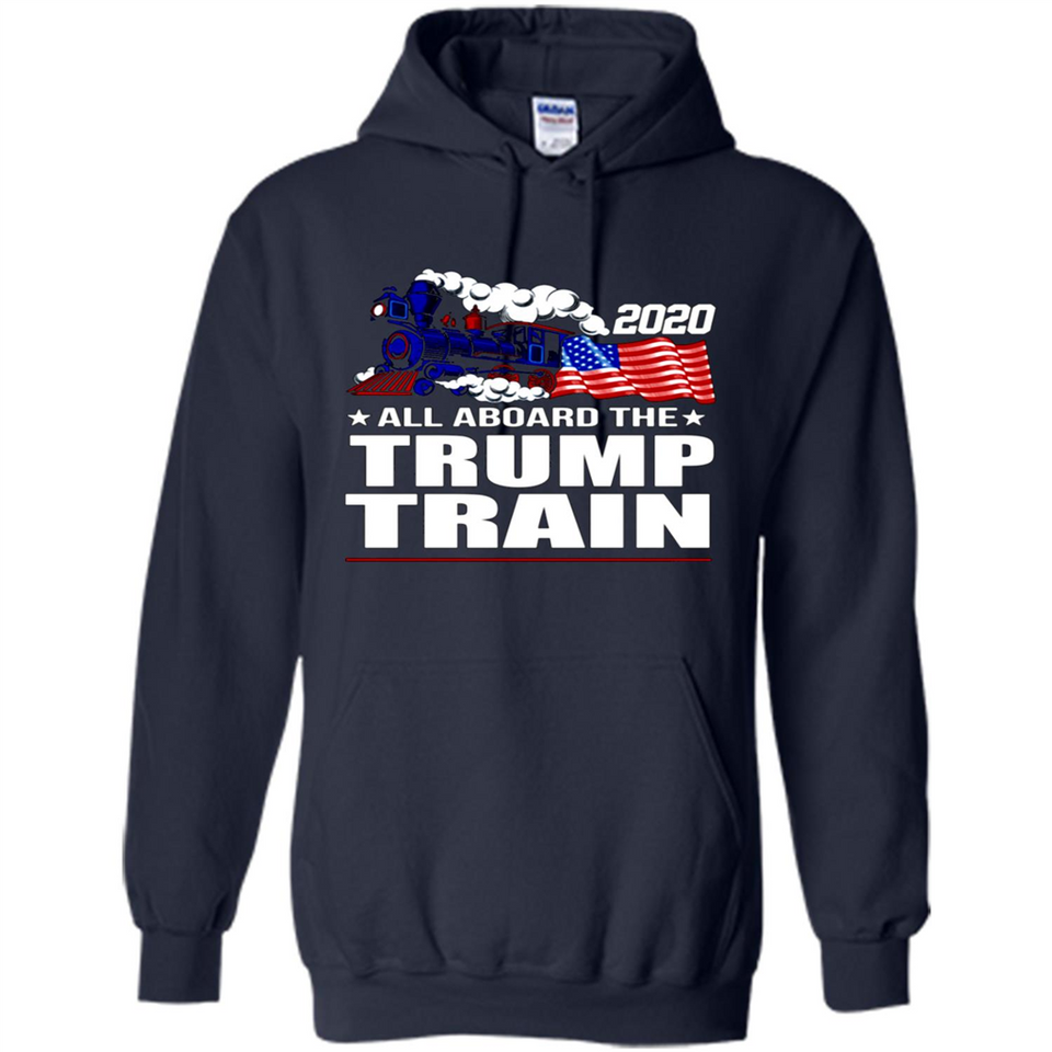 All Board The Trump Train 2020 Patriotic U.S Flag pingpong - Hoodie