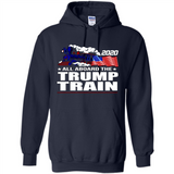 All Board The Trump Train 2020 Patriotic U.S Flag pingpong - Hoodie
