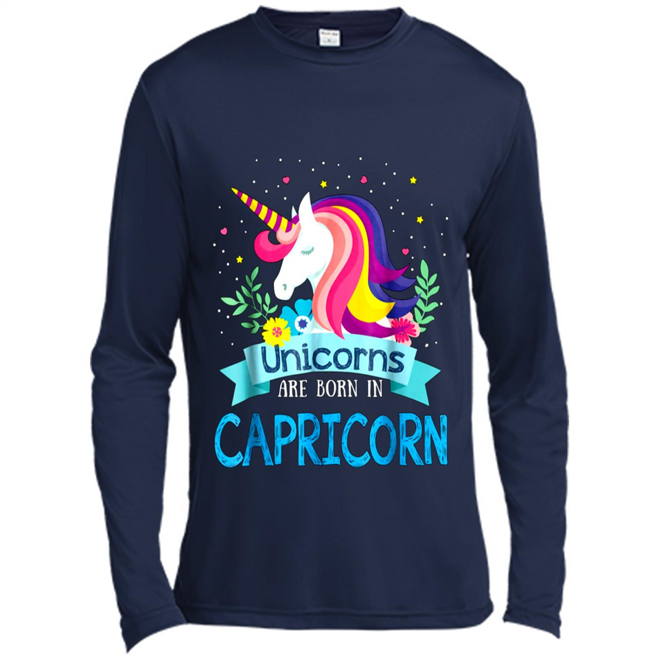 Unicorns are born in Capricorn Birthday Rainbow Gift Custom Ultra Cotton
