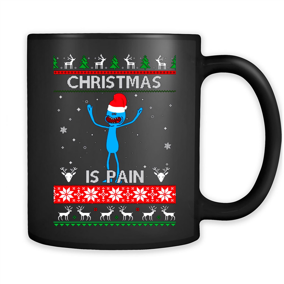 Mr Meeseeks Christmas Is Pain – Rick and Morty Christmas Sweater PINGPONG