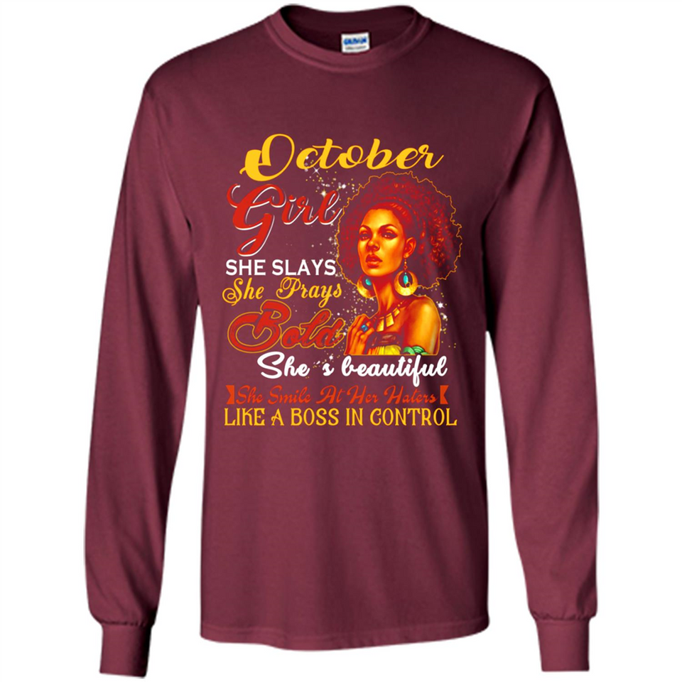 October Girl She Slays She Prays Beautiful Birthday PINGPONG
