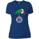 Funny Washington Wizards Glitter Grinch Monogram Ornament Christmas - Ladies' Boyfriend T-Shirt