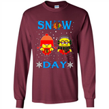 Snow Day Shirt For Chicago Blackhawks Vs Minion Fans pingpong