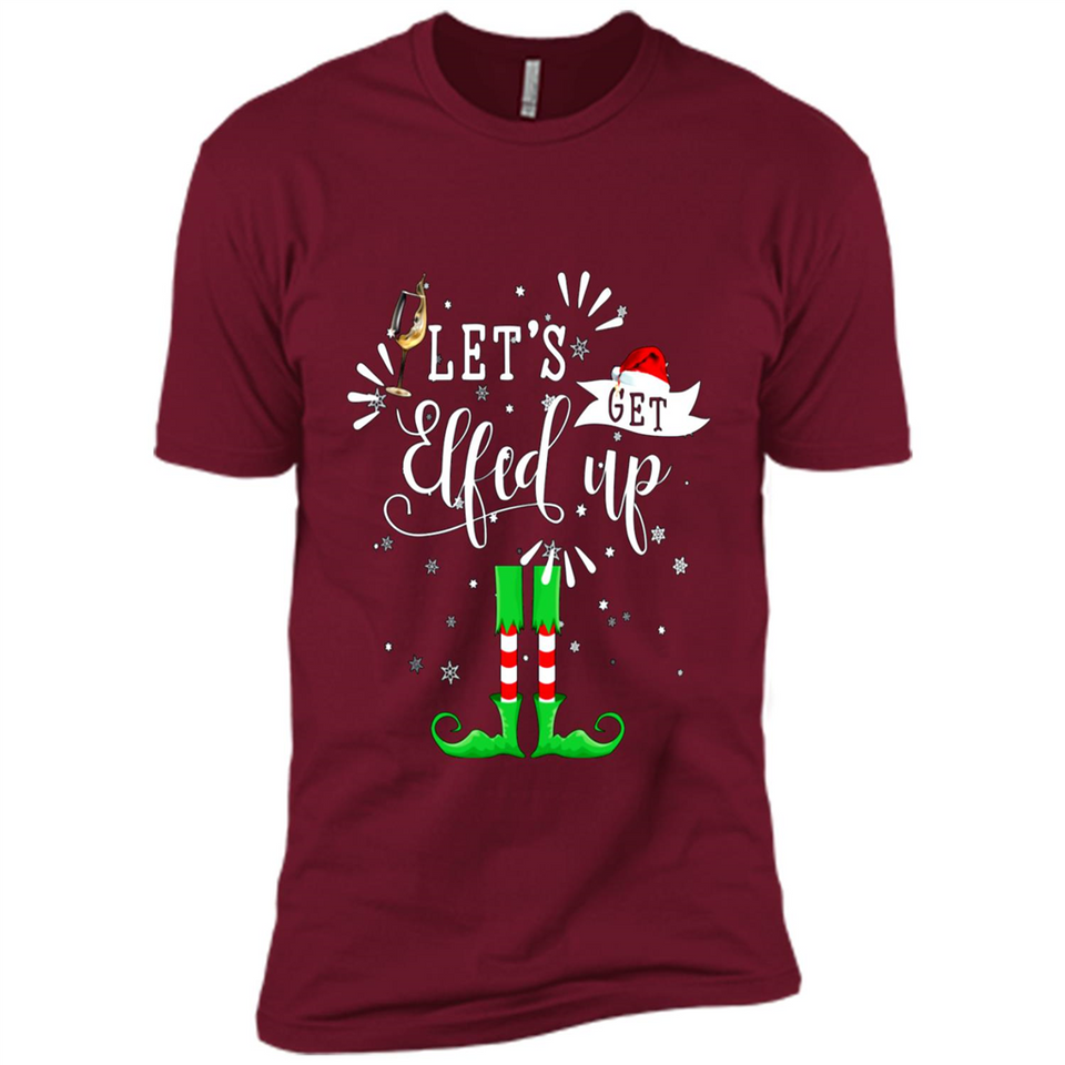Let's Get Elfed Up Funny Drinking Wine Christmas Elf PINGPONG