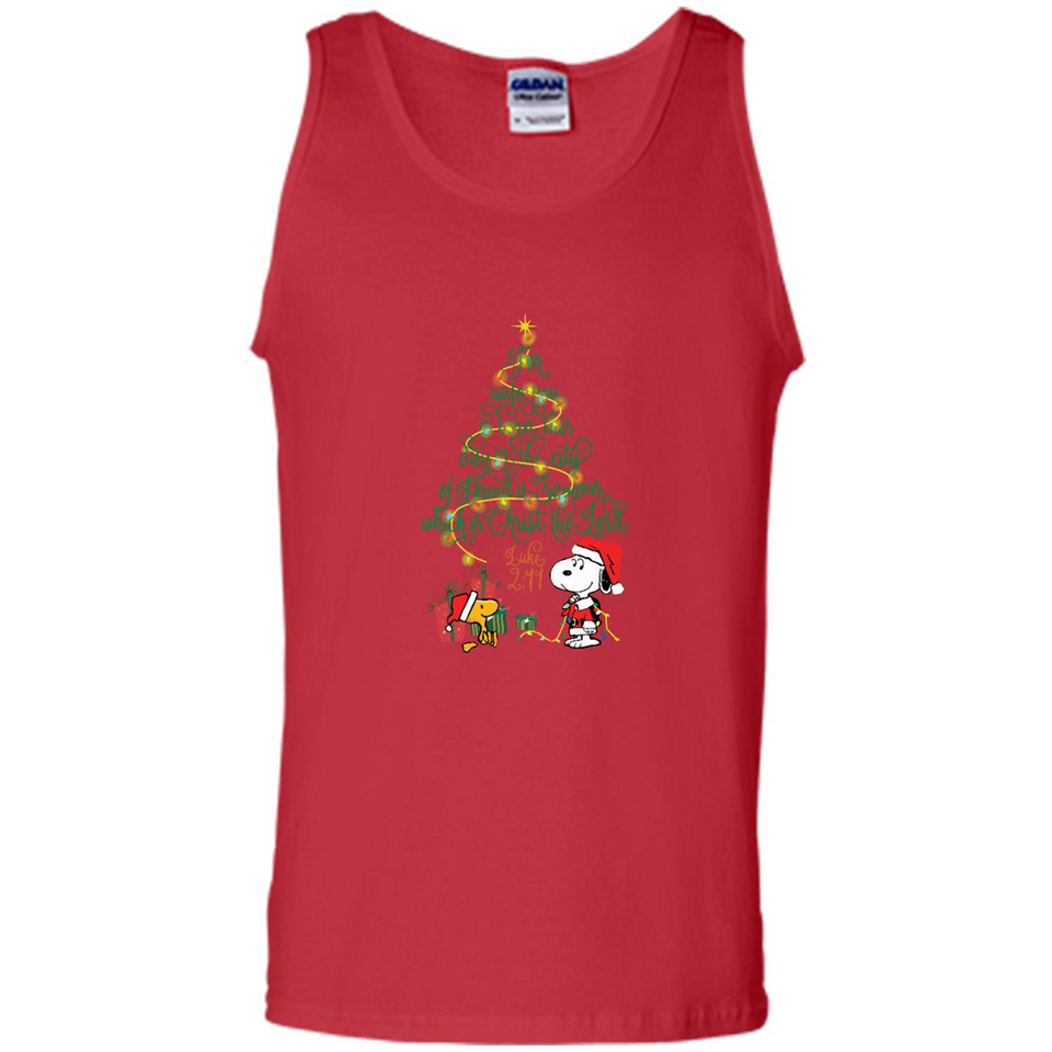 Snoopy-Woodstock-Christmas-tree-for-unto-you-is-born-this-day