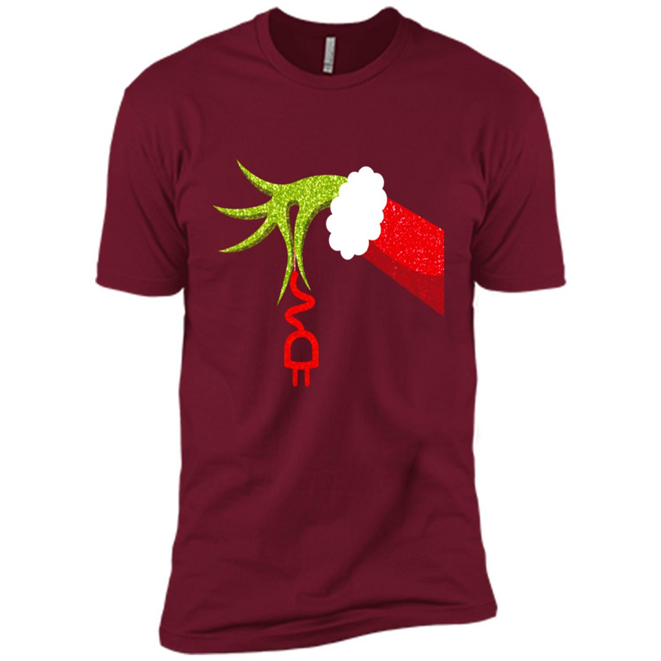 Funny Grinch Hand Holding Electrician Ornament Christmas PING PONG