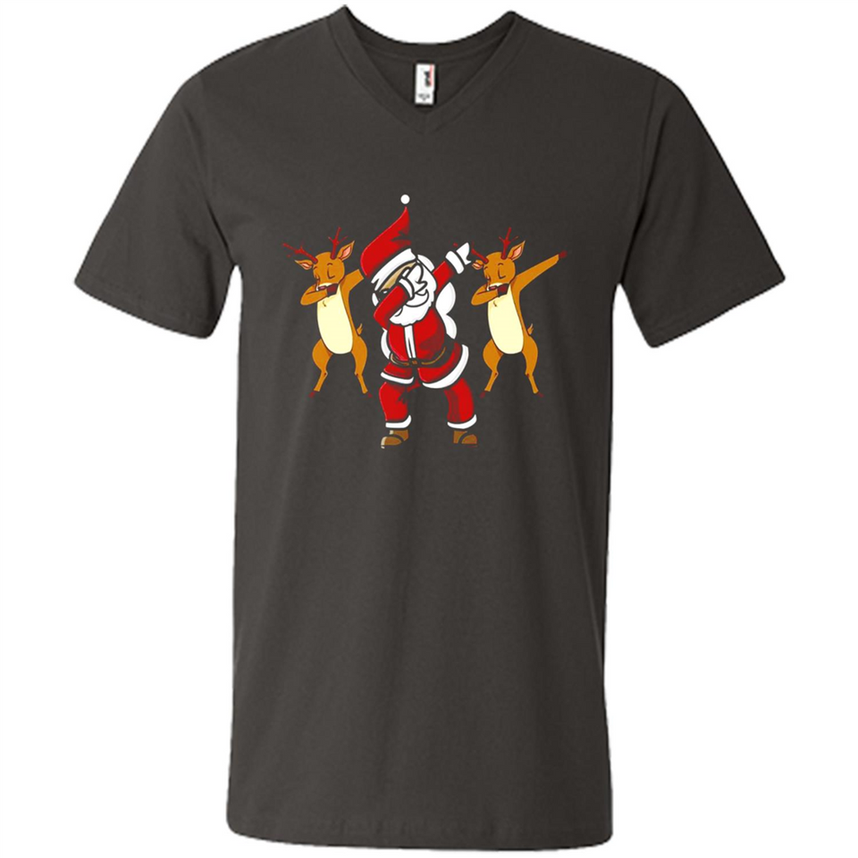 Dabbing Santa - Funny Santa Claus Christmas Dab - Men's V-Neck