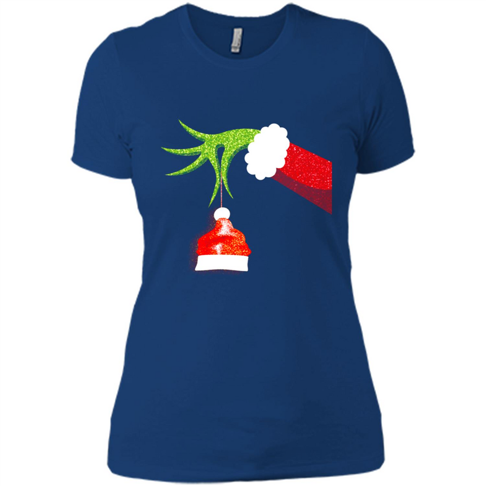 Funny Grinch Hand Holding Santa Hat Ornament Christmas PING PONG