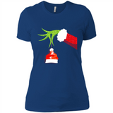 Funny Grinch Hand Holding Santa Hat Ornament Christmas PING PONG