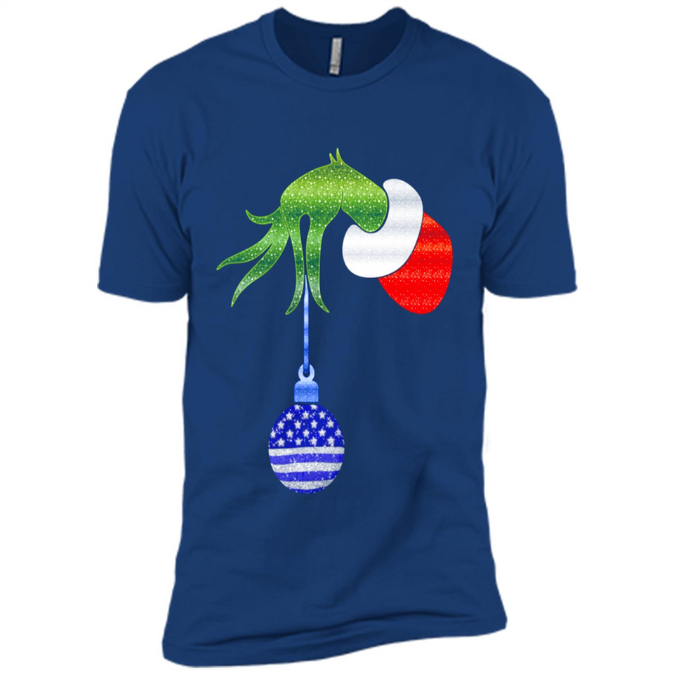 Grinch Holding American Flag ornament Christmas