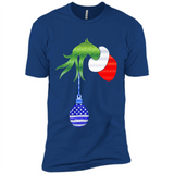 Grinch Holding American Flag ornament Christmas