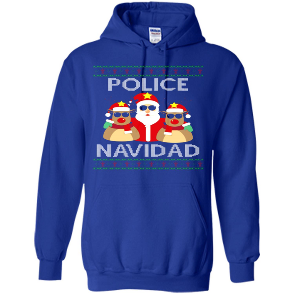 FUNNY POLICE NAVIDAD T-SHIRT Santa Christmas Party - Hoodie