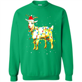 Christmas Lights Goat Wearing Santa Hat T-Shirt - Sweatshirt