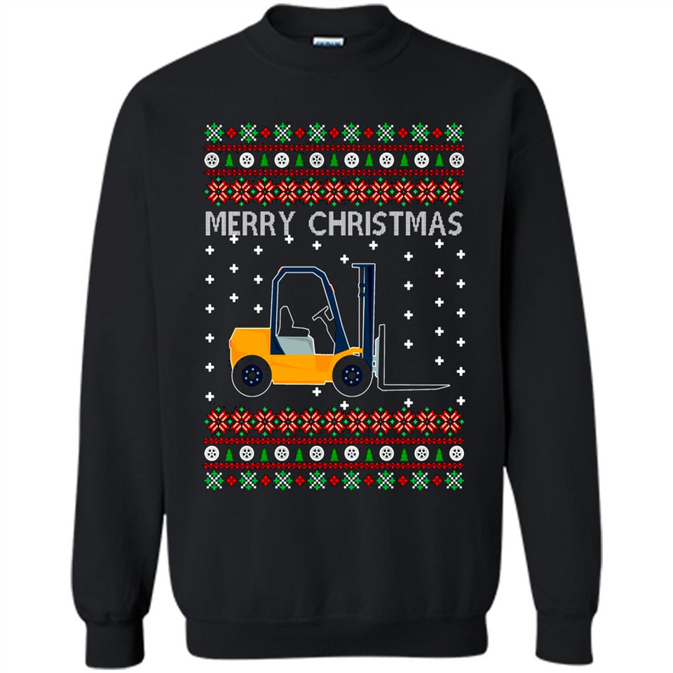 Merry Christmas Forklift ugly sweatshirt PINGPONG