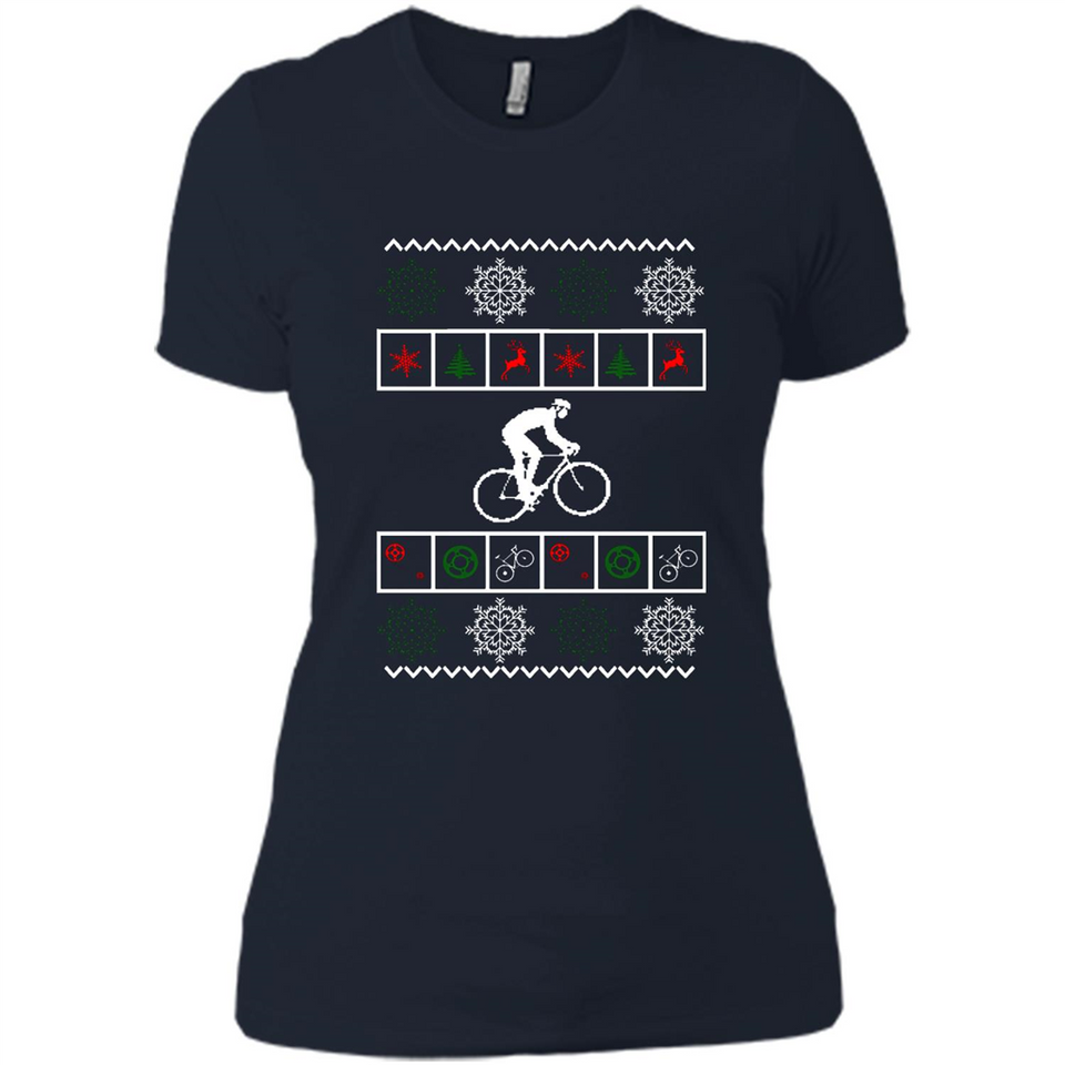 Christmas Ugly Sweater Best Cycling Ugly Christmas Sweater - Ladies' Boyfriend T-Shirt