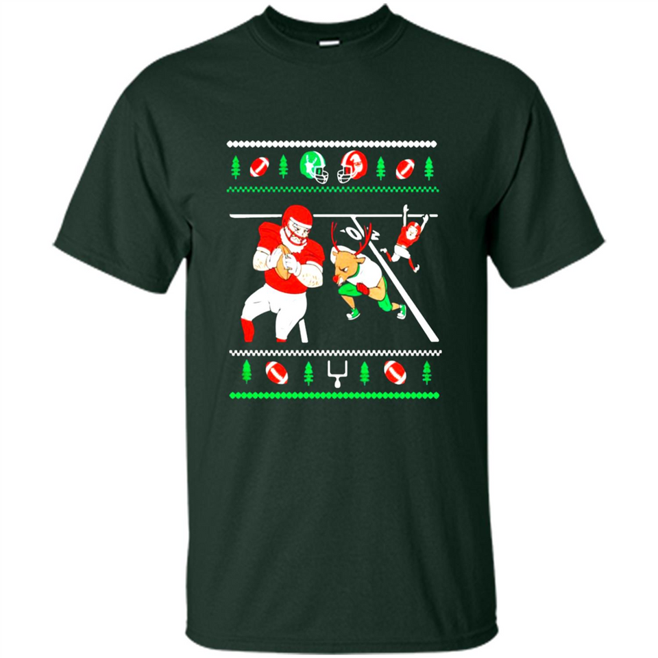 Santa vs Deer Football Ugly Christmas PINGPONG